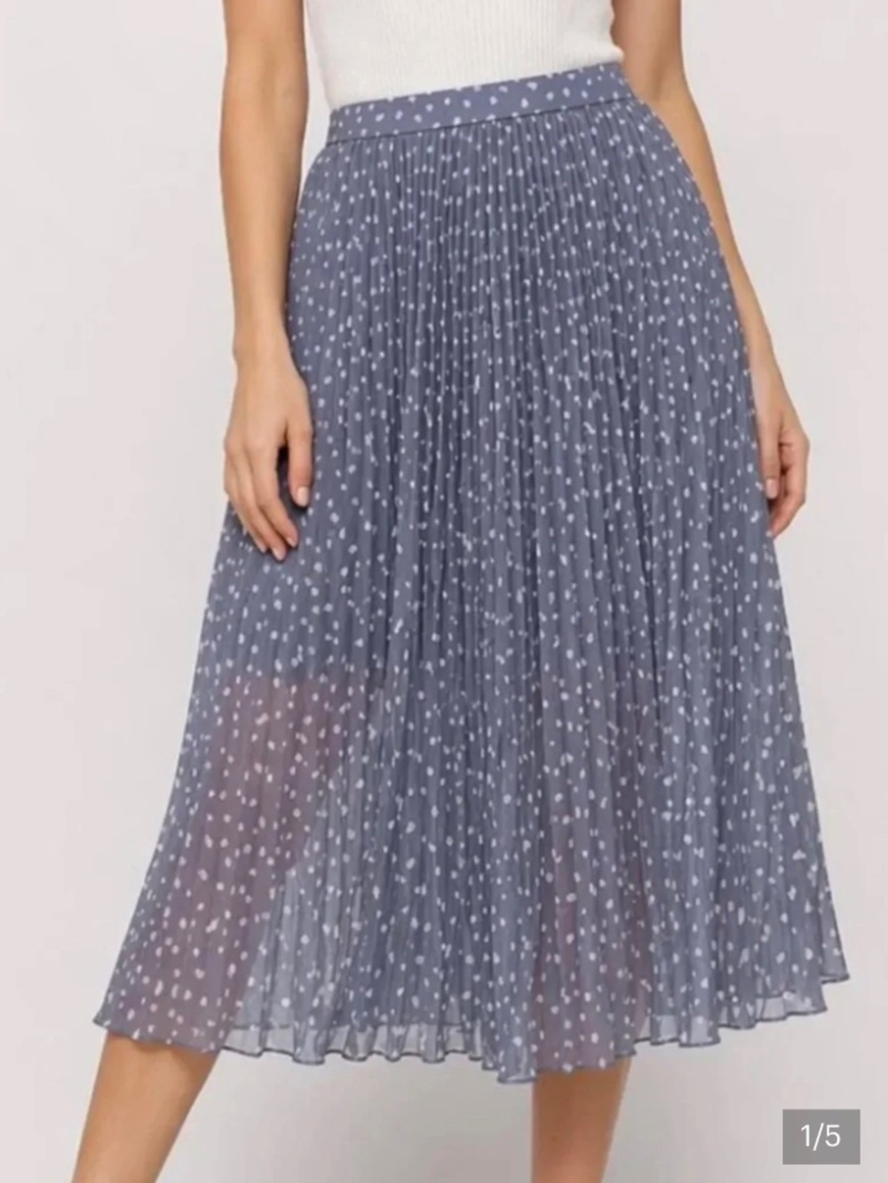 Abercrombie & Fitch Pleated Chiffon Midi Skirt